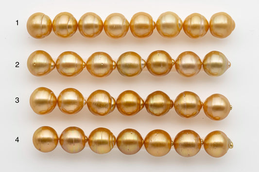 4 strands of 14-15mm Golden South Sea Pearls strands to choose from.