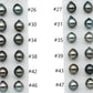 Single Tahitian Pearl Loose Undrilled Teardrops, High Luster, For Jewelry Making, Light Color, 9.5-10mm, No Hole, SKU# 1012TH