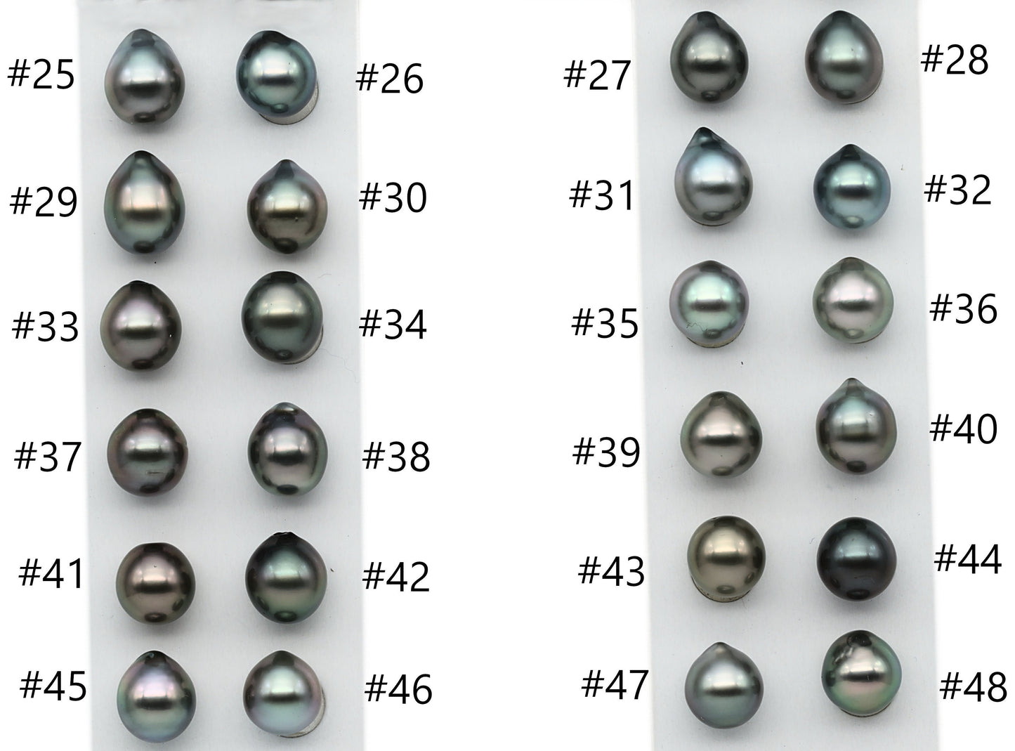 Single Tahitian Pearl Loose Undrilled Teardrops, High Luster, For Jewelry Making, Light Color, 9.5-10mm, No Hole, SKU# 1012TH