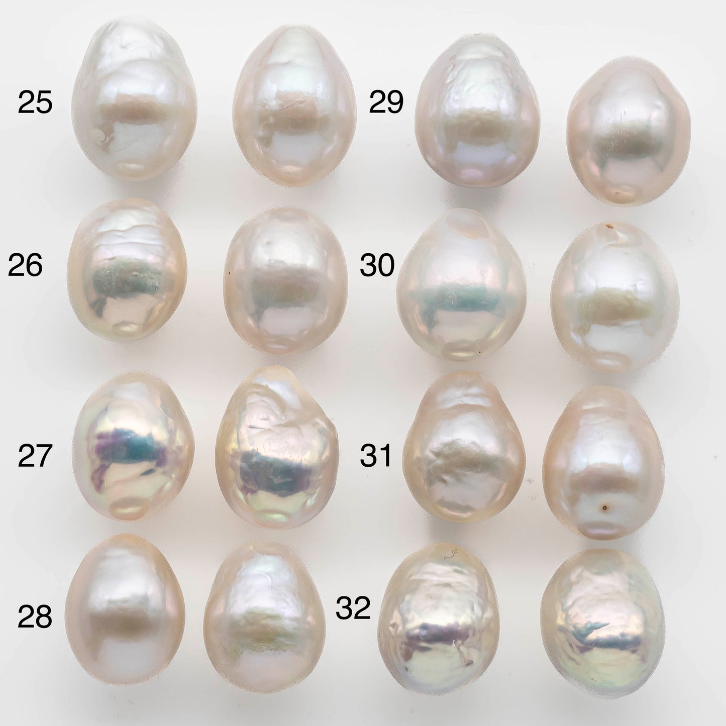 11-12mm Freshwater Edison Pearl Loose Pair Undrilled with Limited Blemishes and High Luster for Making Earring, SKU # 1358EP