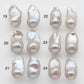 11-12mm Small Baroque Pearl Loose Pair Undrilled Elongated, Both Side Smooth and High Luster for Making Earring, SKU # 1355BA