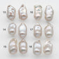 11-12mm Small Baroque Pearl Loose Pair Undrilled Elongated, Both Side Smooth and High Luster for Making Earring, SKU # 1355BA