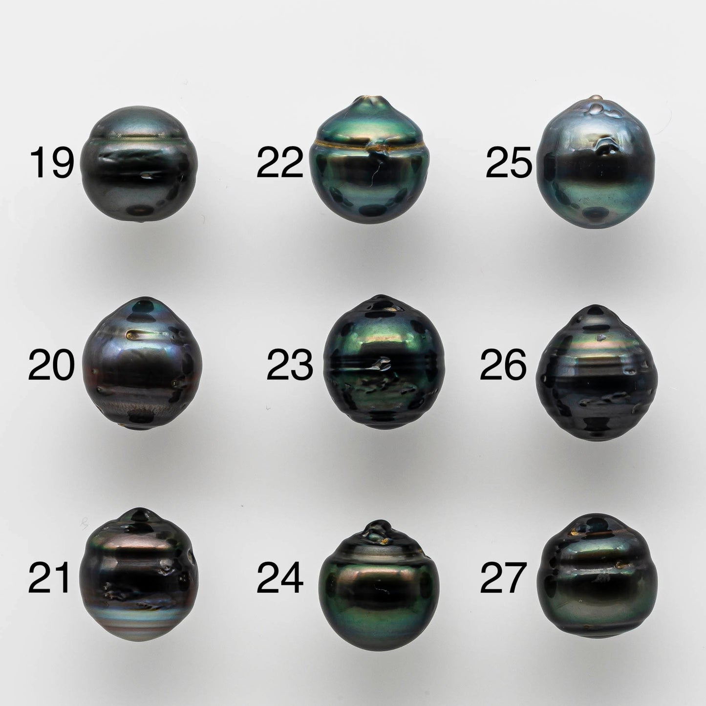 11-12mm Black Tahitian Pearl Bead Drop Shape with High Luster and Natural Color, Loose Single  Piece Undrilled for Beading, SKU # 1653TH