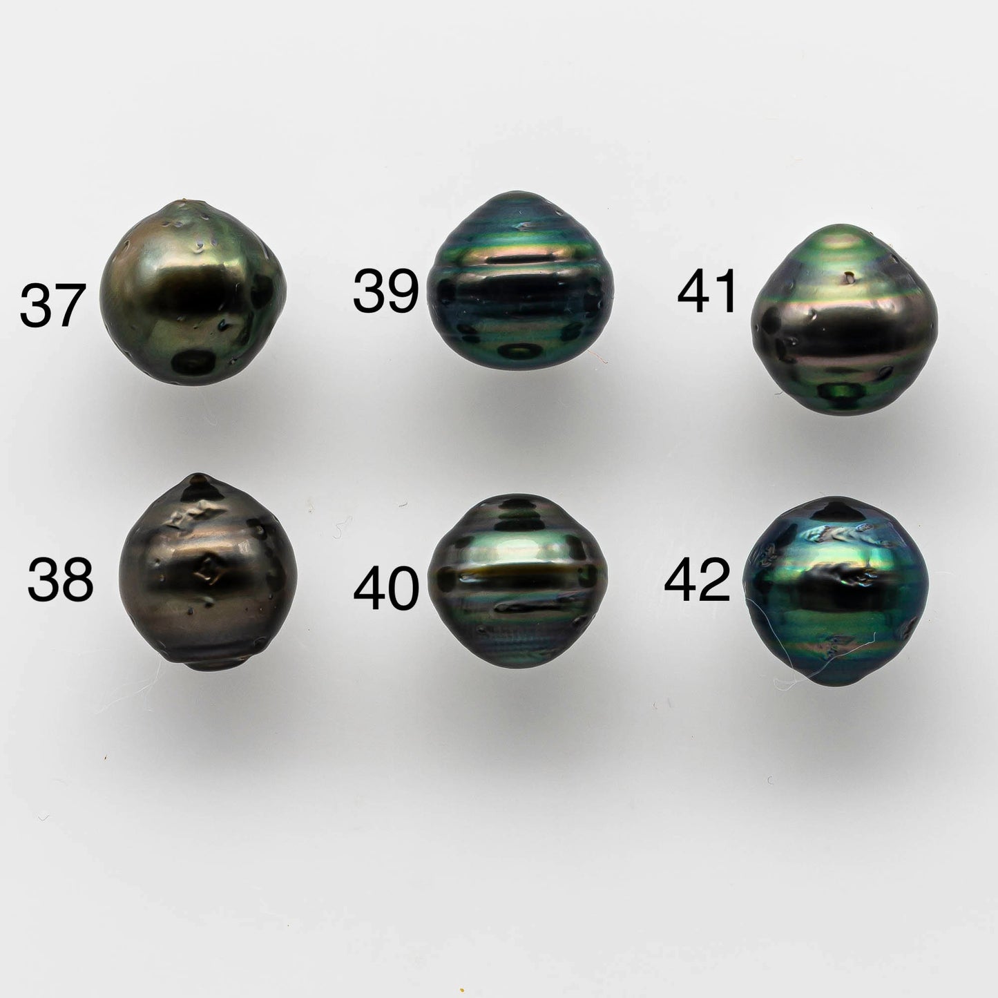 12-13mm Tahitian Pearl Bead in Drop Shape Loose Undrilled with High Luster and Natural Color, Half or Full Drilled or Big Hole, SKU #1655TH