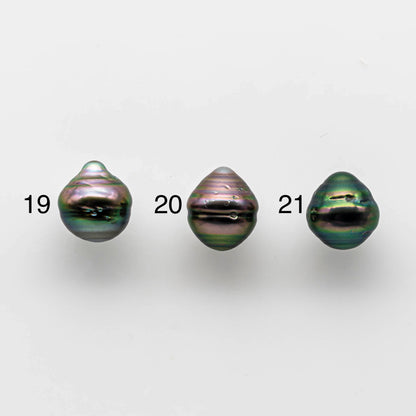 12-13mm Single Tahitian Pearl Bead Drop Undrilled in High Luster and Natural Color, Half or Full Drilled to Large Hole, SKU # 1657TH