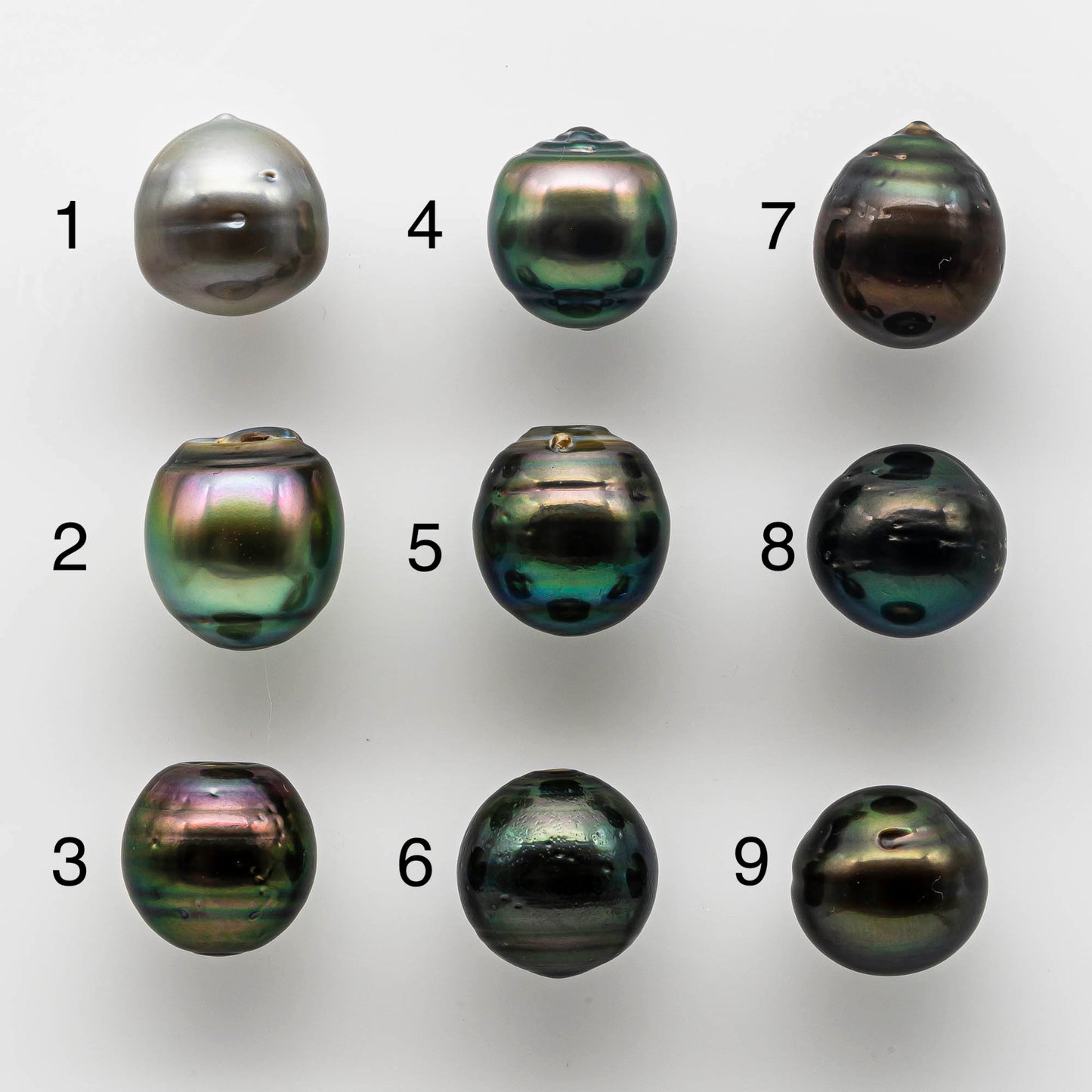 12-13mm Tahitian Pearl Bead Drop No Hole in High Luster and Natural Color, Half or Full Drilled to Large Hole, SKU # 1658TH