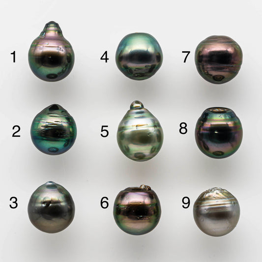 12-13mm Undrilled Tahitian Pearl Bead Drop Single Piece with High Luster and Natural Color, Half or Full Drilled to Large Hole, SKU # 1659TH