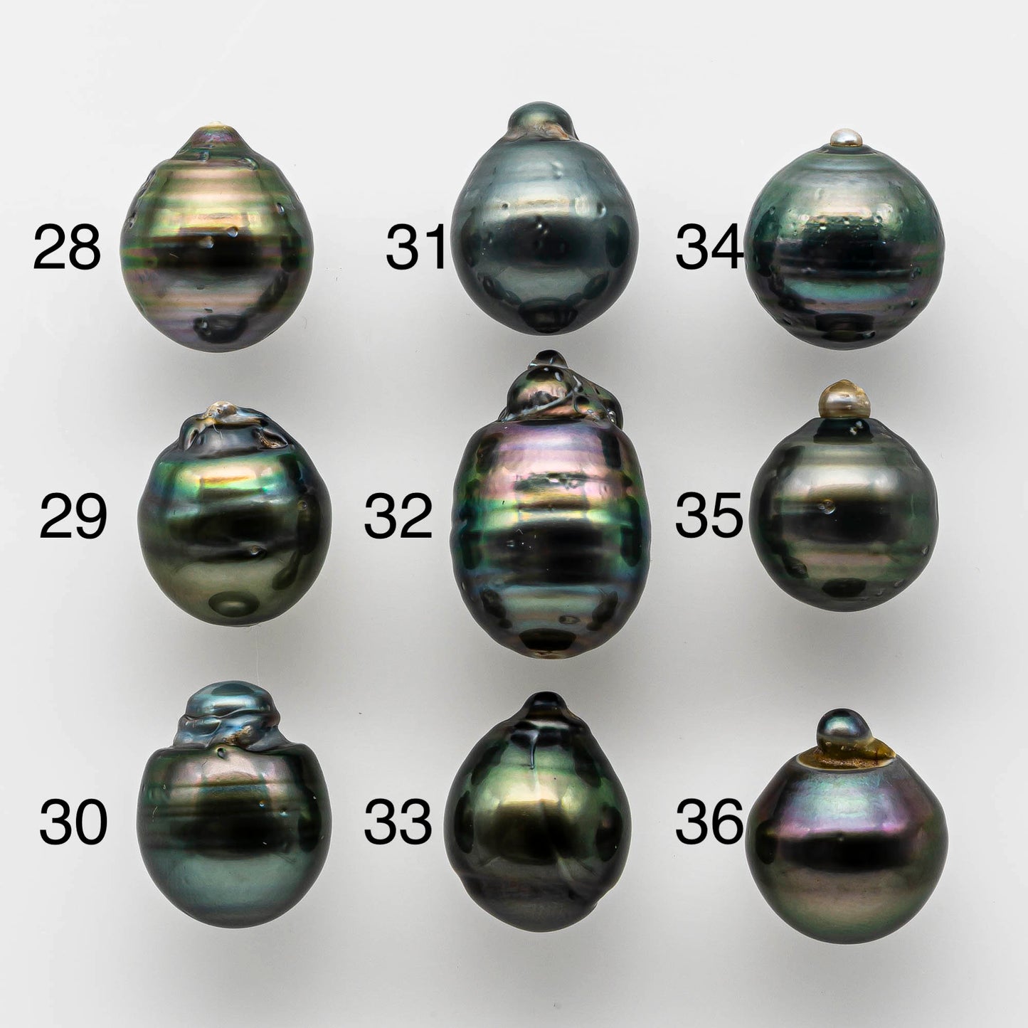 13-14mm Large Size Tahitian Pearl Bead Drop Loose Undrilled Natural Color and High Luster, Half of Full Drilled to Large Hole, SKU # 1660TH