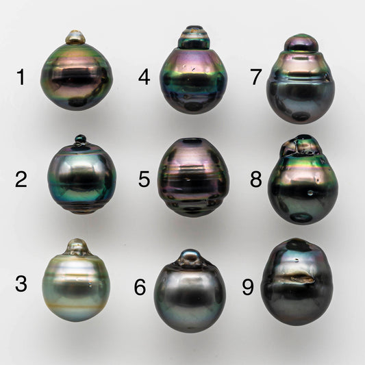 13-14mm Large Size Tahitian Pearl Bead Drop Loose Undrilled Natural Color and High Luster, Half of Full Drilled to Large Hole, SKU # 1660TH