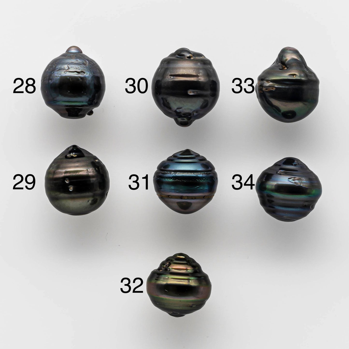 13-14mm Black Tahitian Pearl Bead Drop Loose Undrilled with High Luster and Natural Color, Half or Full Drilled to Large Hole, SKU # 1661TH