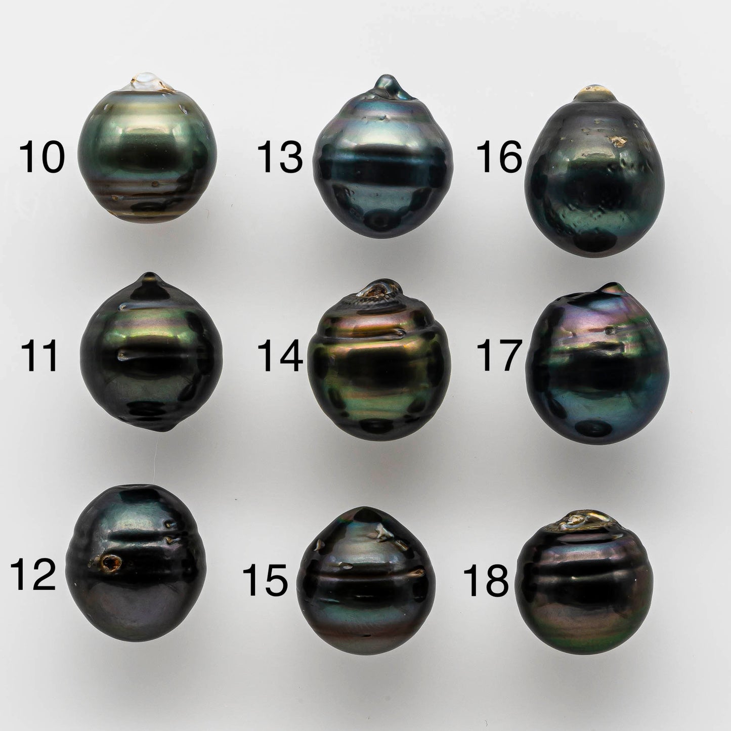 13-14mm Black Tahitian Pearl Bead Drop Loose Undrilled with High Luster and Natural Color, Half or Full Drilled to Large Hole, SKU # 1661TH