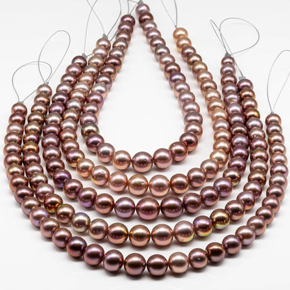 11-14mm Round Edison Pearl Full Strand with All Natural Color, Amazing Luster with Blemish for Jewelry Making, SKU #1669EP