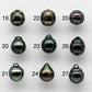 11-12mm Beautiful Tahitian Pearl Drop in Single Piece Undrilled, Natural Colors and High Lusters for Jewelry Making, SKU # 1650TH