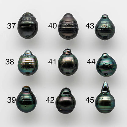 11-12mm Loose Tahitian Pearl Drop in Natural Colors and High Lusters, Undrilled Single Piece for Jewelry Making, SKU # 1651TH