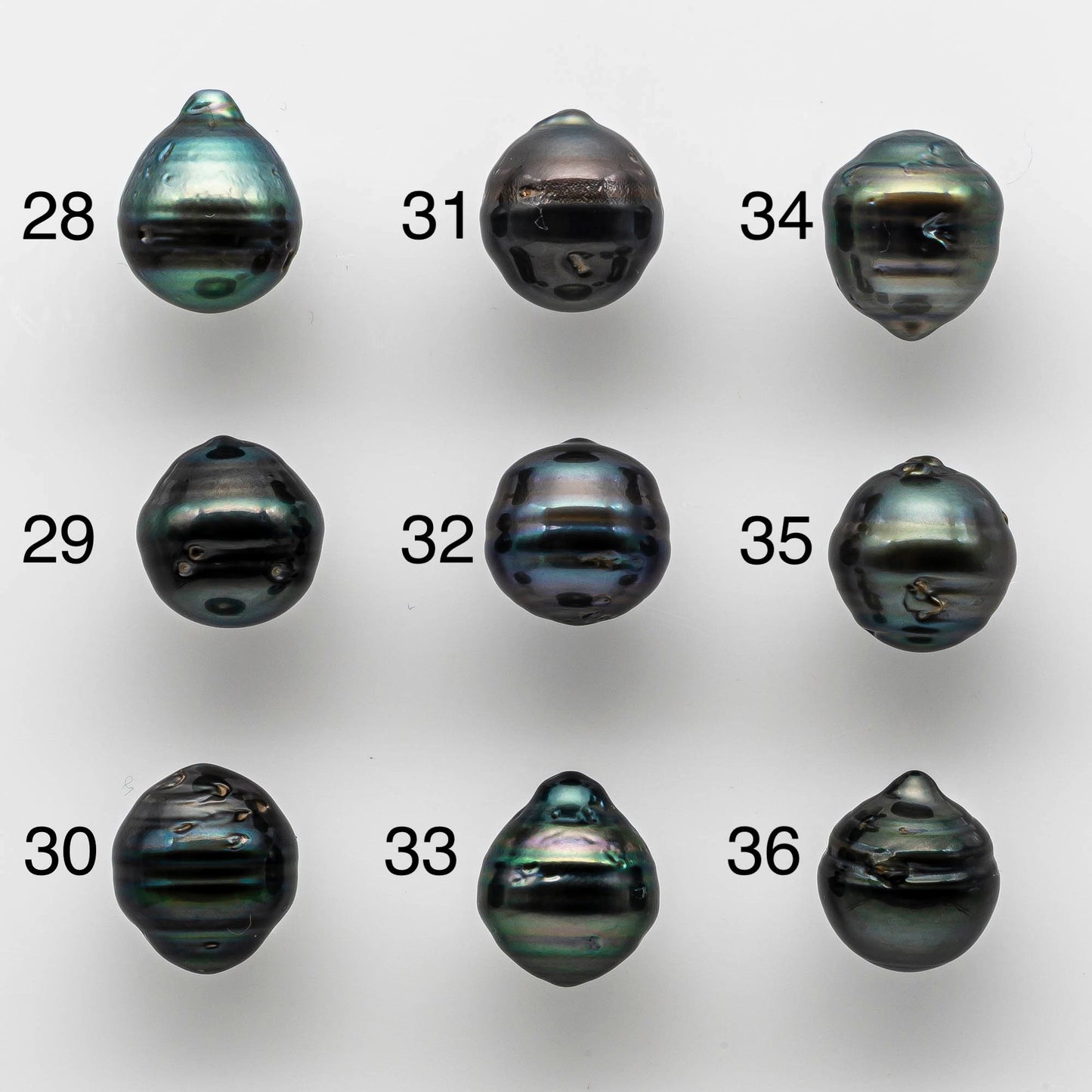 11-12mm Black Tahitian Pearl Bead Drop Shape with High Luster and Natural Color, Loose Single  Piece Undrilled for Beading, SKU # 1653TH