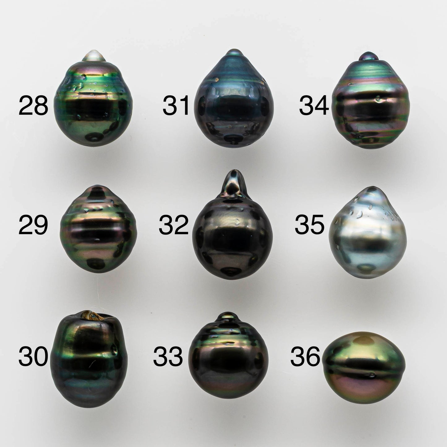 12-13mm Loose Tahitian Pearl Bead Drop Undrilled in High Luster and Natural Color, Half or Full Drilled to Large Hole, SKU # 1656TH