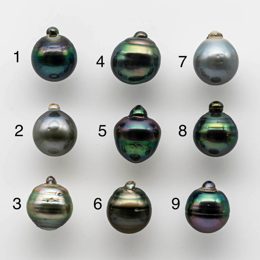 12-13mm Loose Tahitian Pearl Bead Drop Undrilled in High Luster and Natural Color, Half or Full Drilled to Large Hole, SKU # 1656TH