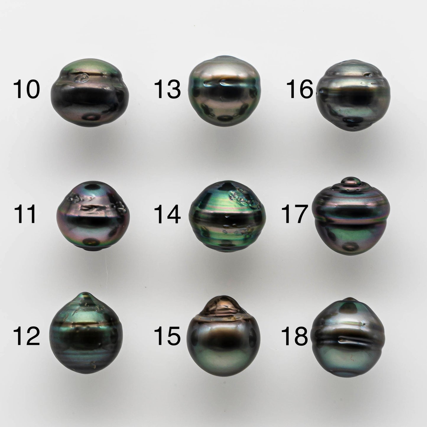 12-13mm Single Tahitian Pearl Bead Drop Undrilled in High Luster and Natural Color, Half or Full Drilled to Large Hole, SKU # 1657TH