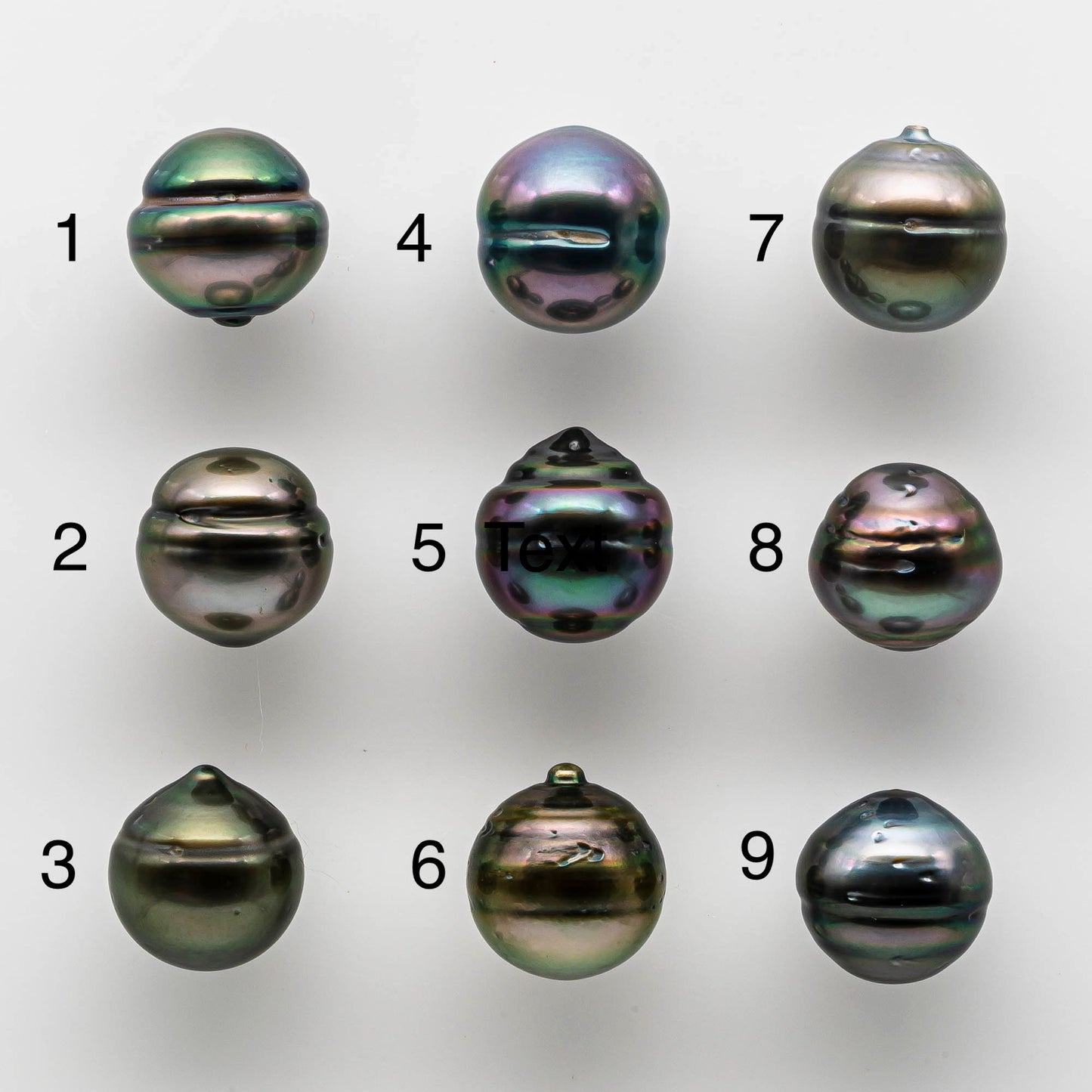 12-13mm Single Tahitian Pearl Bead Drop Undrilled in High Luster and Natural Color, Half or Full Drilled to Large Hole, SKU # 1657TH