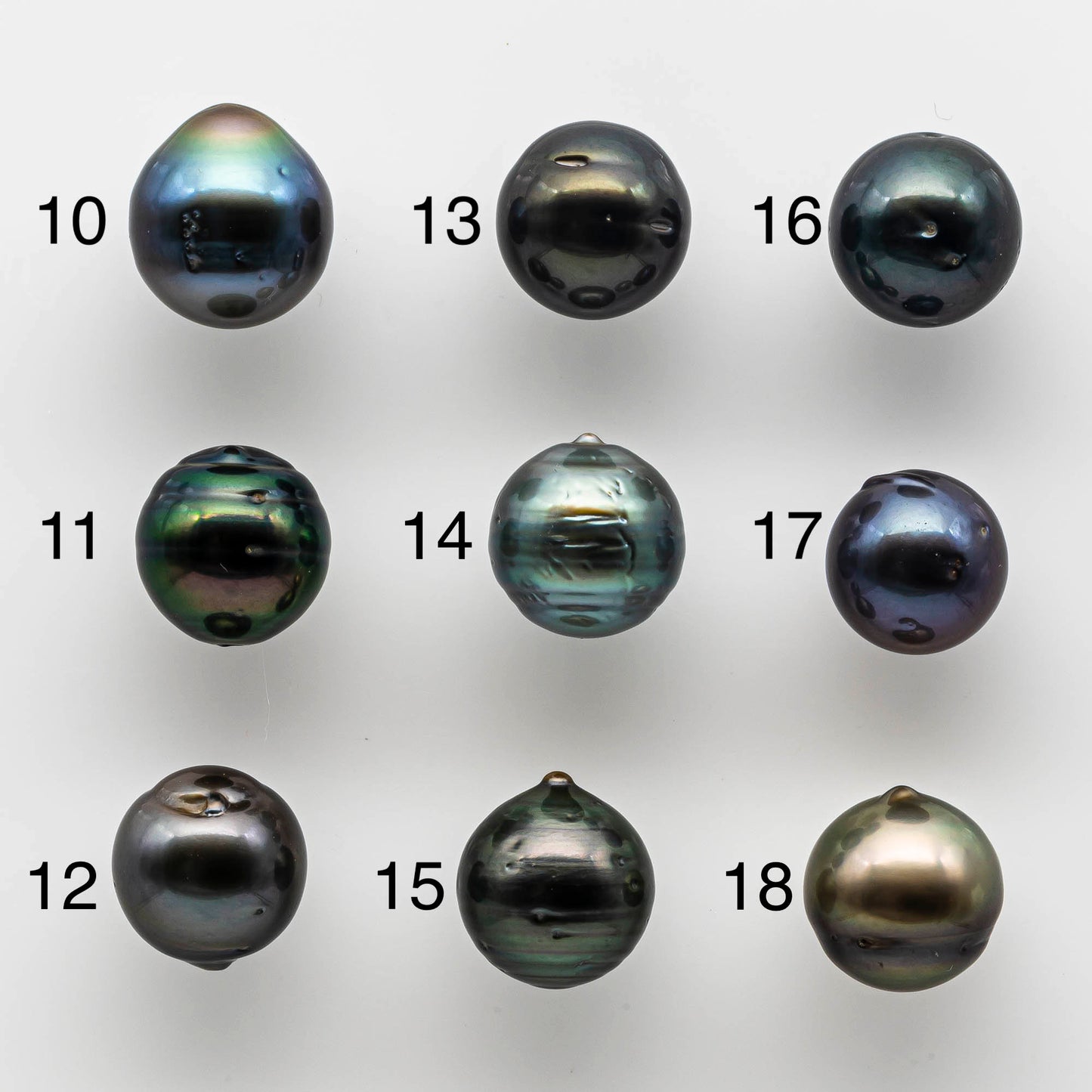 12-13mm Tahitian Pearl Bead Drop No Hole in High Luster and Natural Color, Half or Full Drilled to Large Hole, SKU # 1658TH