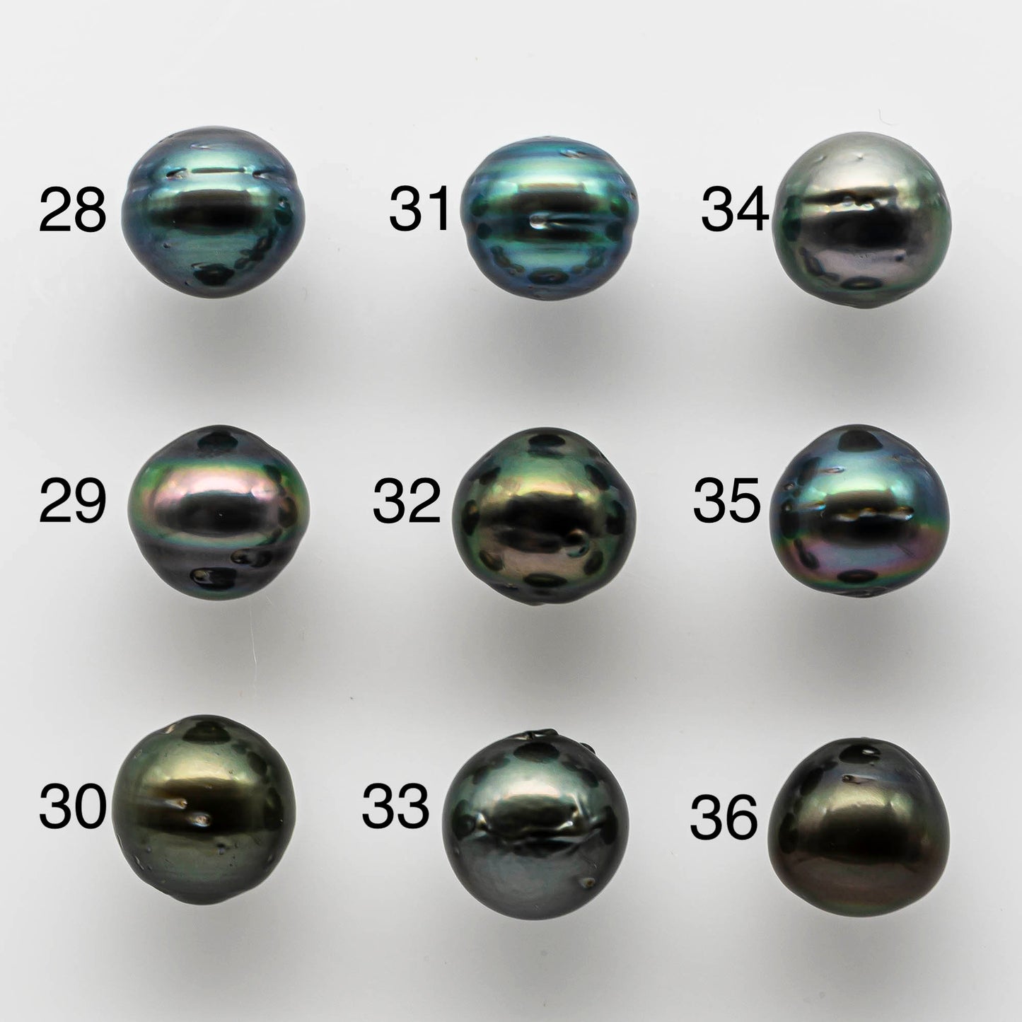 12-13mm Tahitian Pearl Bead Drop No Hole in High Luster and Natural Color, Half or Full Drilled to Large Hole, SKU # 1658TH