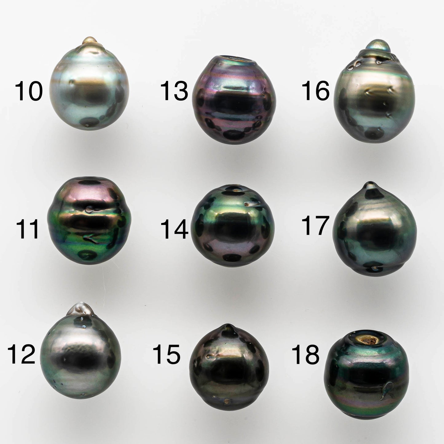 12-13mm Undrilled Tahitian Pearl Bead Drop Single Piece with High Luster and Natural Color, Half or Full Drilled to Large Hole, SKU # 1659TH