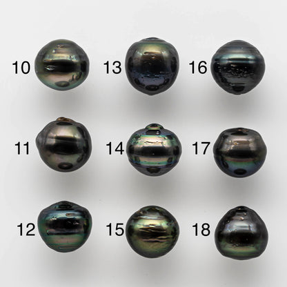 13-14mm Loose Tahitian Pearl Bead Drop Undrilled with Natural Color and High Luster, Half or Full Drilled to Large Hole, SKU # 1662TH