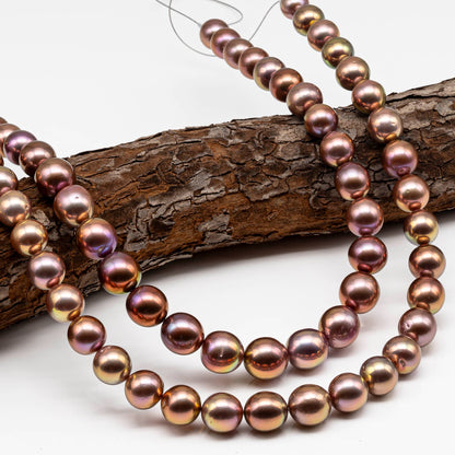 11-14mm Near Round Edison Pearl Bead in Natural Metallic Color and Beautiful Luster with Minor Blemishes, SKU # 1666EP