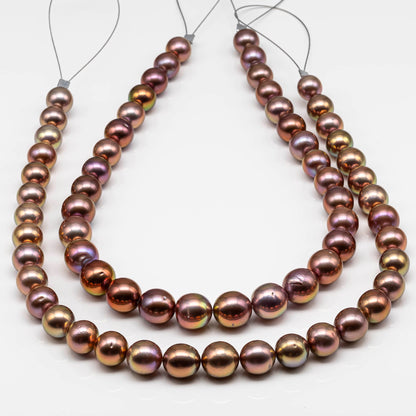 11-14mm Near Round Edison Pearl Bead in Natural Metallic Color and Beautiful Luster with Minor Blemishes, SKU # 1666EP