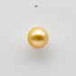 12-13mm Round Golden South Sea Pearl in Natural Color and High Luster with Blemish Free, Loose Single Piece Half Drilled, SKU # 1701GS