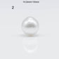 12 or 14mm South Sea Pearl Teardrop in Natural White Color and High Luster with Minor Blemish, Loose Single Piece Undrilled, SKU # 1677SS