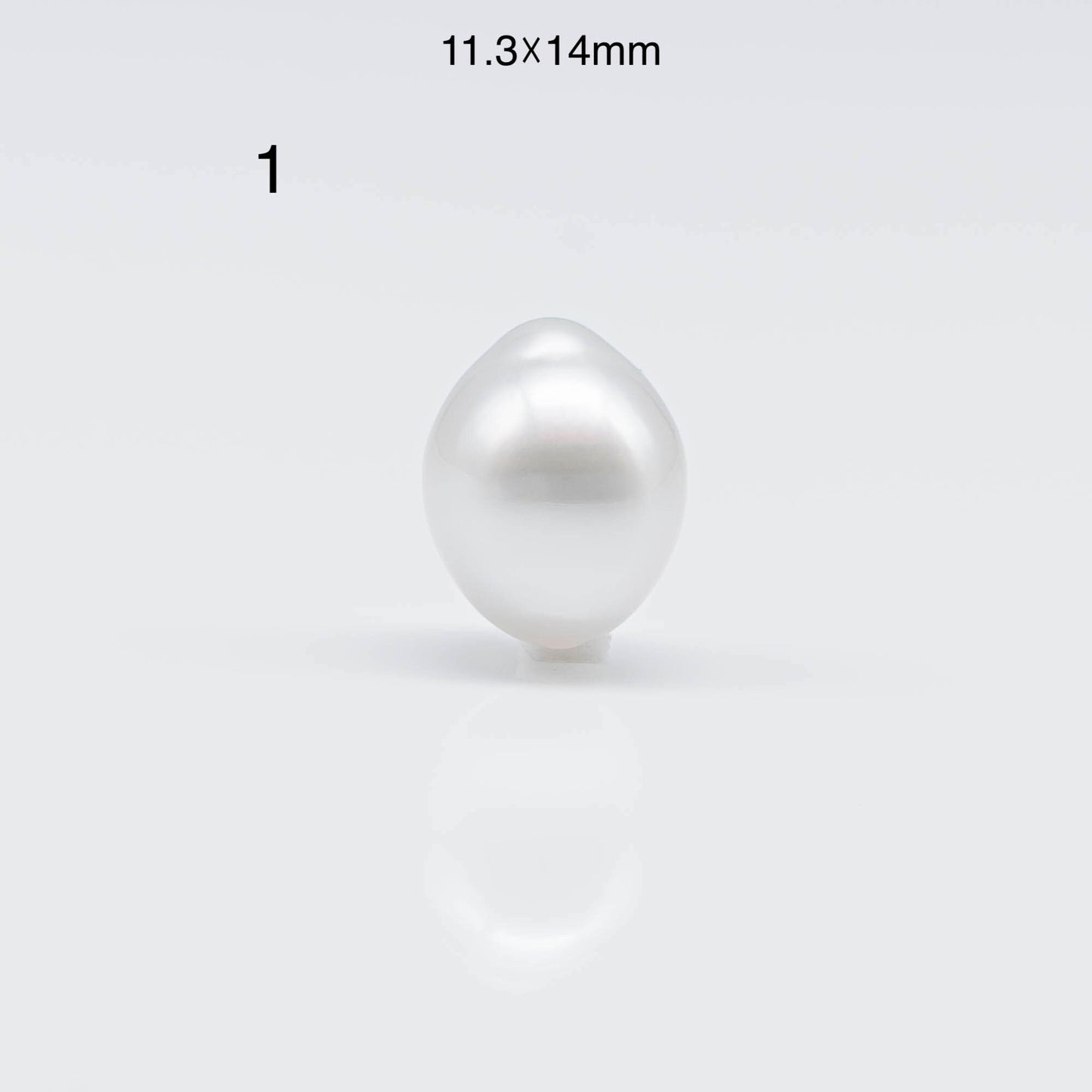 11-12mm South Sea Pearl Drops in Natural White Color and High Luster with Minor Blemish, Loose Single Piece Undrilled, SKU # 1678SS