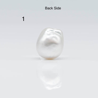 13-15mm Baroque South Sea Pearl in Natural White Color and High Luster with Blemishes, Single Piece Undrilled or Half Drilled, SKU # 1685SS