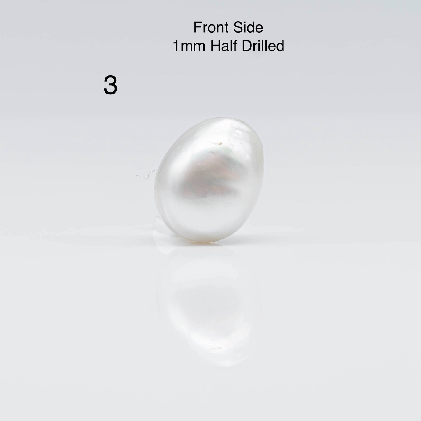 13-15mm Baroque South Sea Pearl in Natural White Color and High Luster with Blemishes, Single Piece Undrilled or Half Drilled, SKU # 1685SS