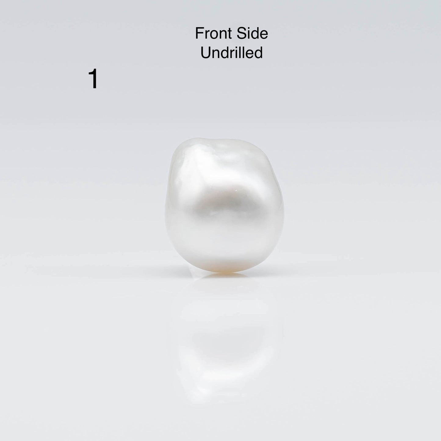 13-15mm Baroque South Sea Pearl in Natural White Color and High Luster with Blemishes, Single Piece Undrilled or Half Drilled, SKU # 1685SS