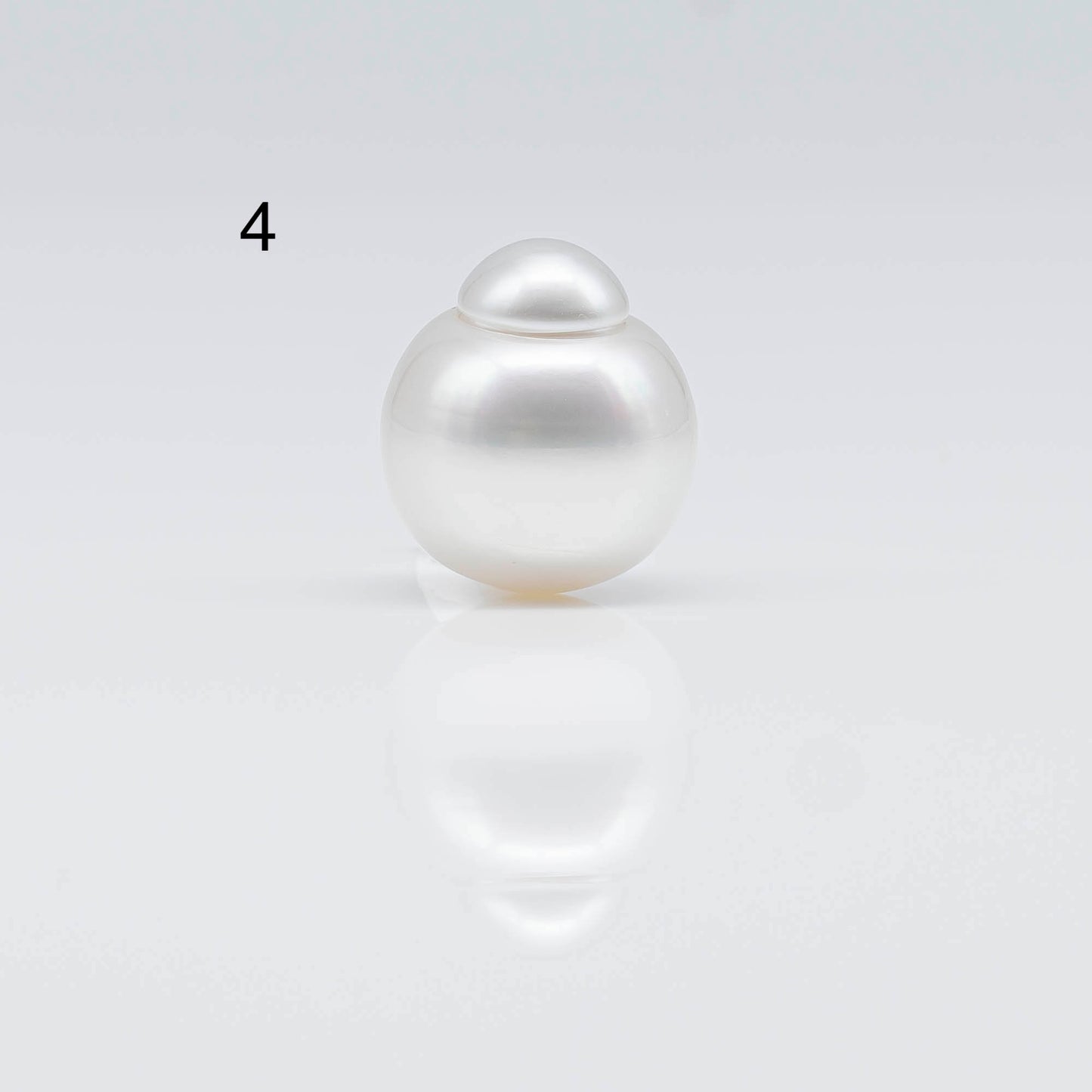 14-15mm Teardrop South Sea Pearl in Natural White Color and High Luster with Minor Blemishes, Loose Single Piece Undrilled, SKU # 1687SS