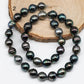 10-11mm Circle Tahitian Pearl Near Round with High Lusters and Natural Colors, In Full Strand with Blemish for Jewelry Making, SKU # 1716TH