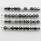 9-10mm Near Round Tahitian Pearl with Natural Color and High Luster, In Short Strands with Blemishes for Jewelry Making, SKU # 1725TH