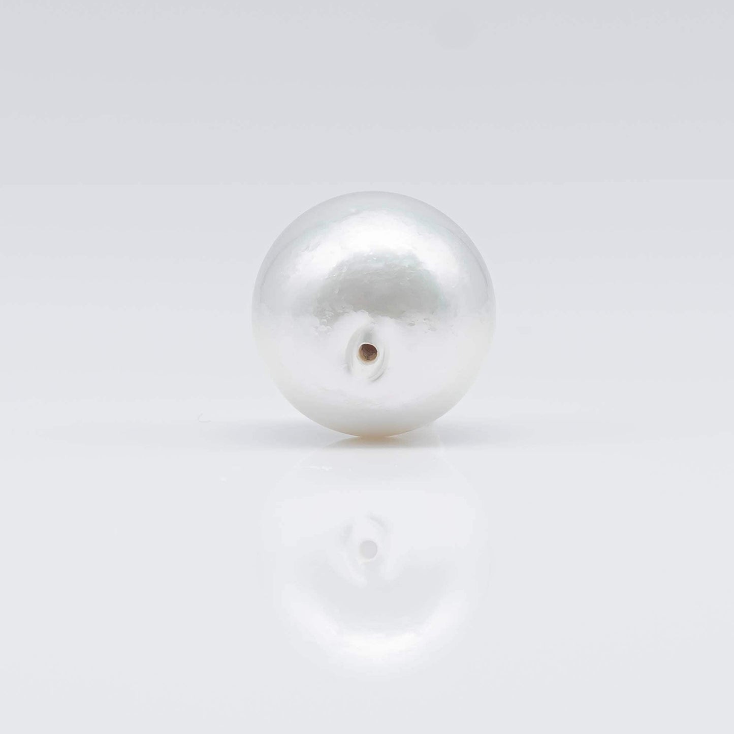 16-17mm South Sea Pearl in X-Large Size with Natural White Color Near Round, High Luster and Blemish, Half Drilled Single Piece, SKU# 1684SS