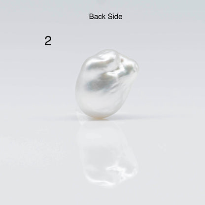 13-15mm Baroque South Sea Pearl in Natural White Color and High Luster with Blemishes, Single Piece Undrilled or Half Drilled, SKU # 1685SS