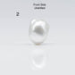 13-15mm Baroque South Sea Pearl in Natural White Color and High Luster with Blemishes, Single Piece Undrilled or Half Drilled, SKU # 1685SS