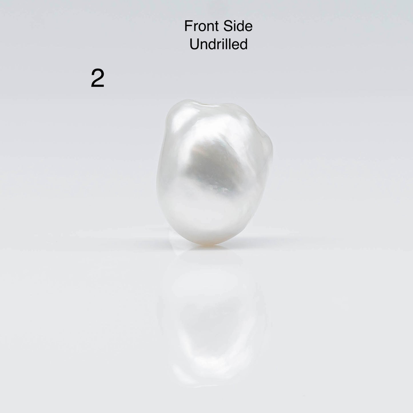 13-15mm Baroque South Sea Pearl in Natural White Color and High Luster with Blemishes, Single Piece Undrilled or Half Drilled, SKU # 1685SS