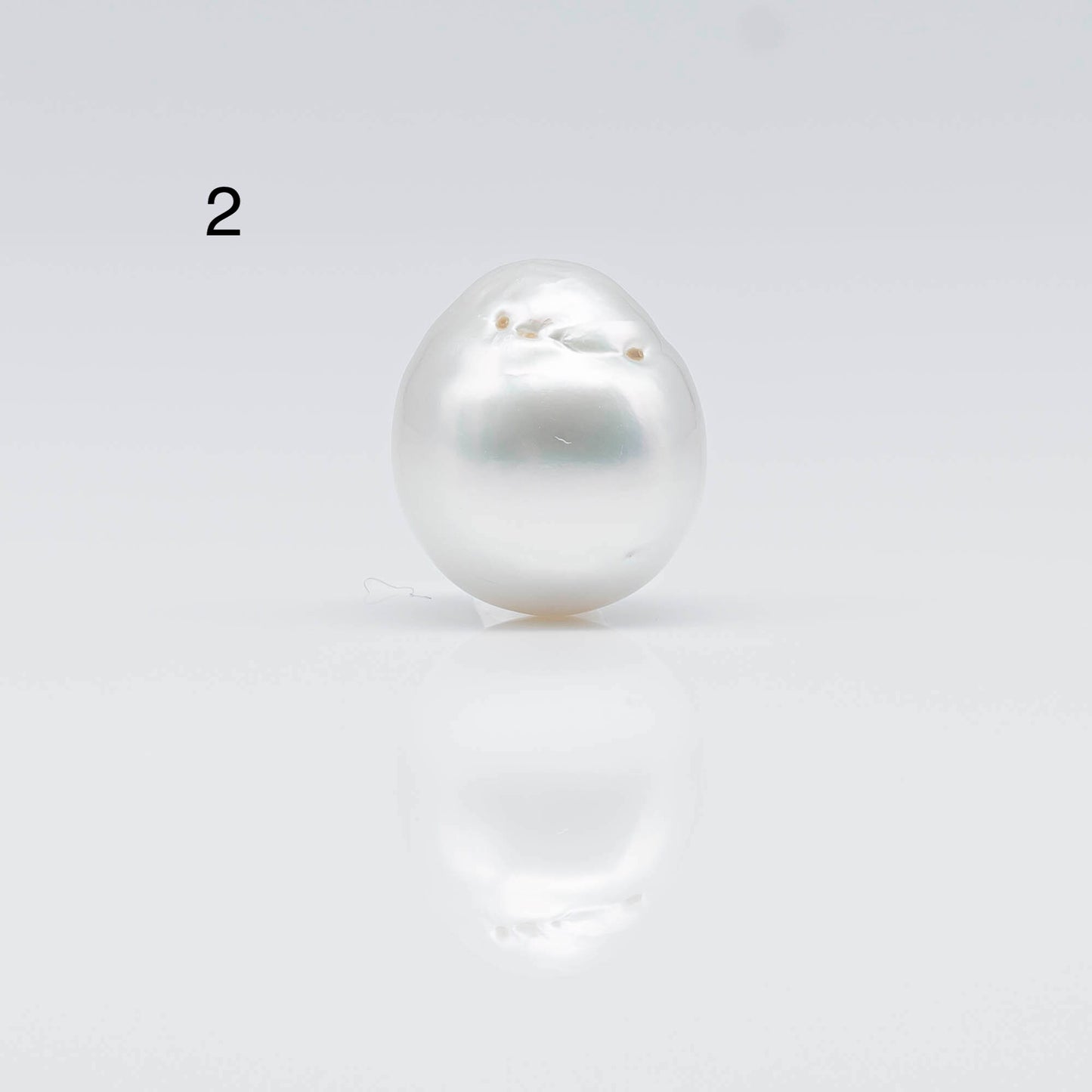 14-15mm Teardrop South Sea Pearl in Natural White Color and High Luster with Minor Blemishes, Loose Single Piece Undrilled, SKU # 1687SS