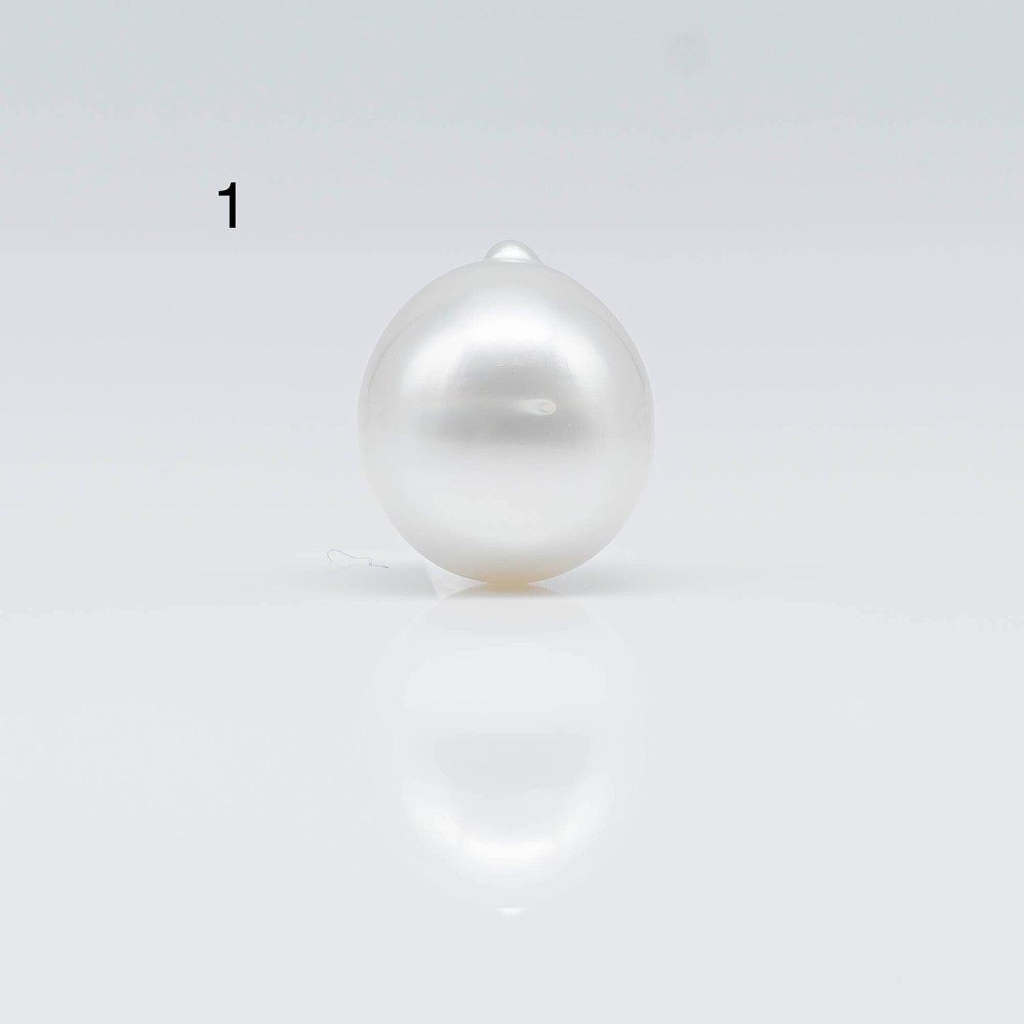 14-15mm Teardrop South Sea Pearl in Natural White Color and High Luster with Minor Blemishes, Loose Single Piece Undrilled, SKU # 1687SS