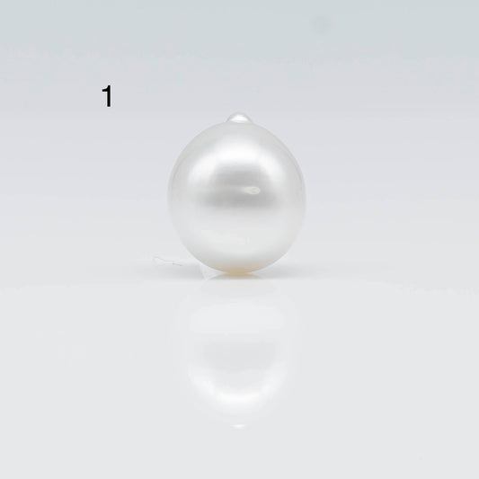 14-15mm Teardrop South Sea Pearl in Natural White Color and High Luster with Minor Blemishes, Loose Single Piece Undrilled, SKU # 1687SS