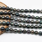 9-10mm Tahitian Pearl Circled in High Luster and Natural Color with Blemishes for Jewelry Making in Full Strand, SKU # 1709TH