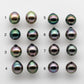 9-10mm Matching Pair Tahitian Pearl Drops with Extremely High Luster and Minor Blemishes in Undrilled for Making Earring, SKU # 1731TH