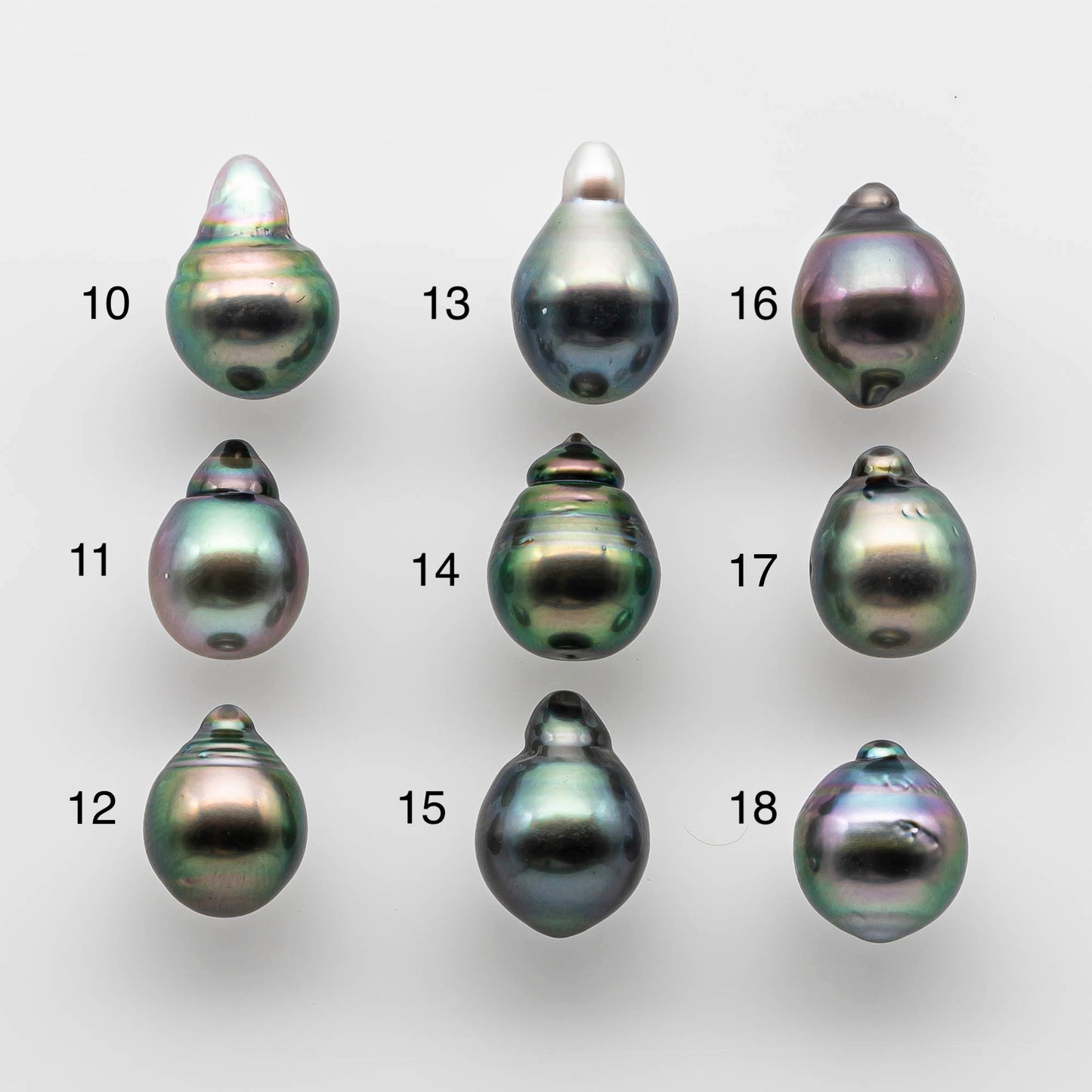 9-10mm Teardrop Tahitian Pearl in Single Piece Undrilled with High Luster and Blemish for Jewelry Making, SKU # 1739TH