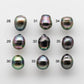 9-10mm Tahitian Pearl Drop with High Luster and Blemishes, Single Piece Loose Undrilled, Half or Full Drilled or Large Hole, SKU # 1744TH