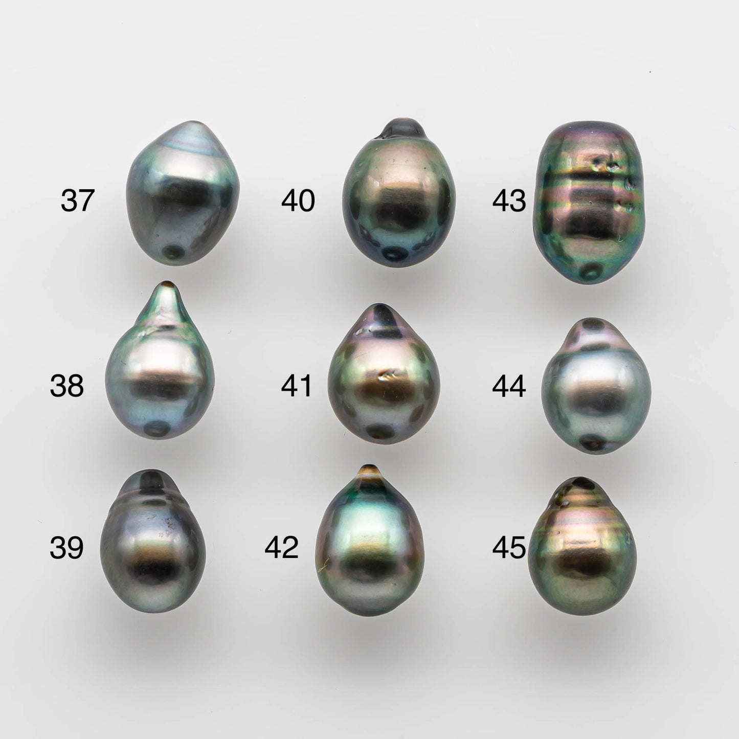 9-10mm Tahitian Pearl Teardrop with Amazing Luster and Natural Color, Single  Loose in Undrilled, Drilled or Large Hole, SKU # 1745TH